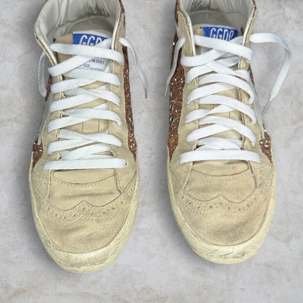 Authentic Golden Goose Mid Star with pink glitter - Picture 3 of 11